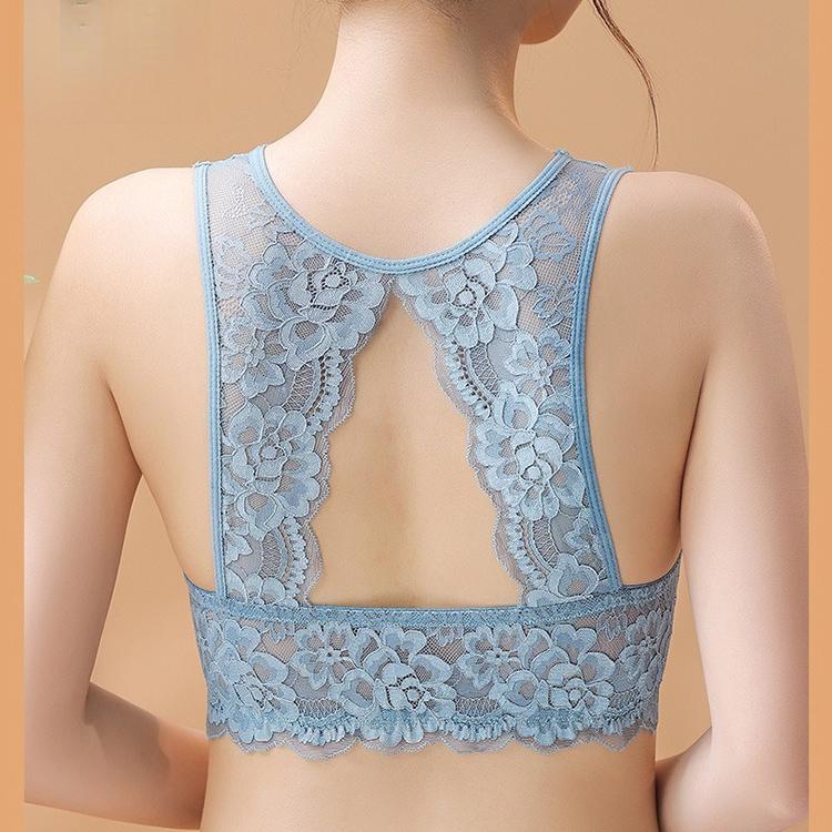 Front-button Bra Women's Gathering and Adjusting Underwear Beautiful Back Front-button Sexy Lace Bra Thin Bra