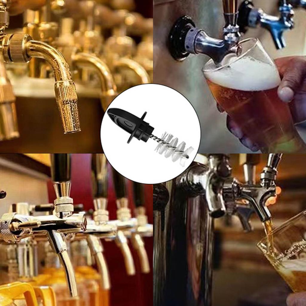 4Pcs Draft Beer Faucet Brushes Overnight Faucet Cleaning Plugs Faucet Sanitation Brush Accessories for Home Use