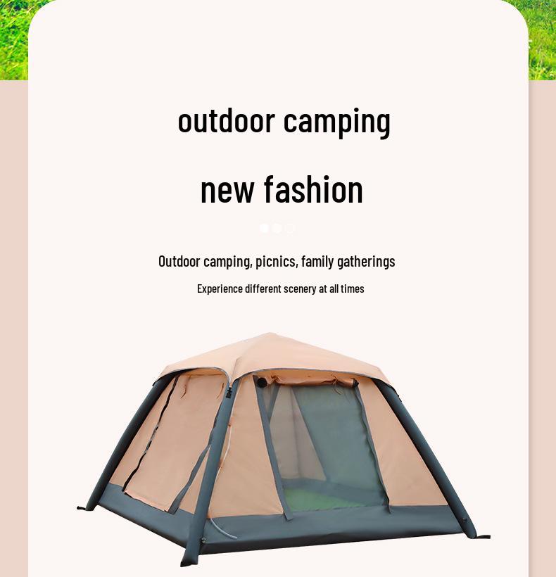 Portable Inflatable Tent: Instant Open, No-Setup, for 3-4 People Camping
