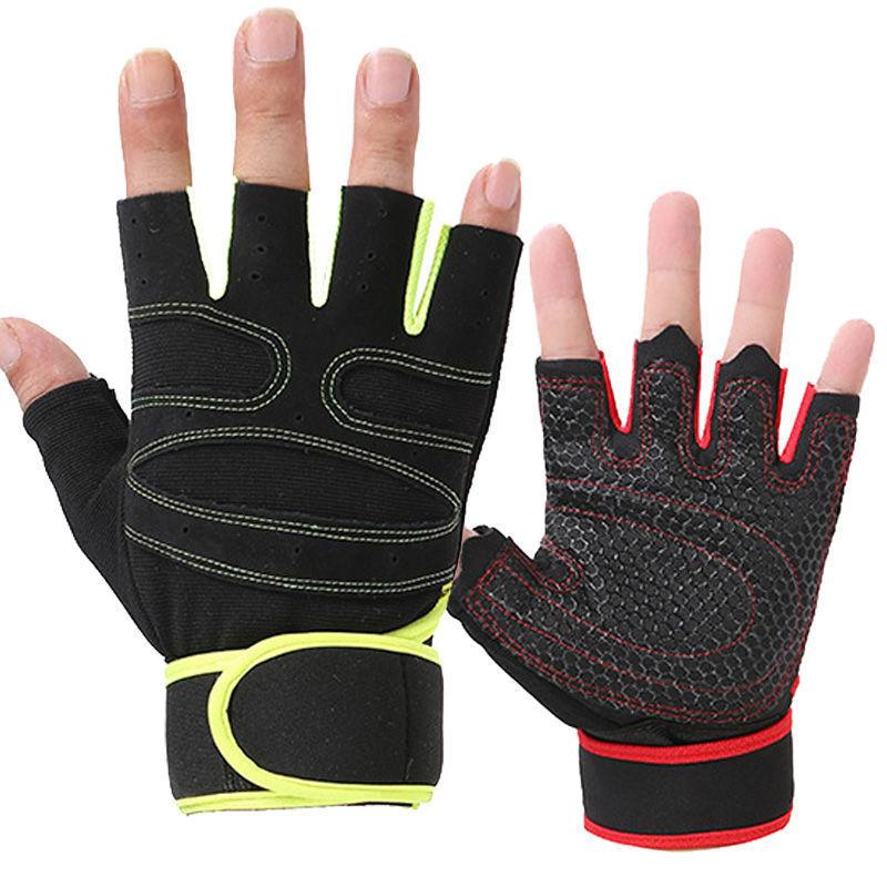 Durable And Safe Gym Gloves For Men Women Fitness Weight Lifting Wristband Gloves Body Building Training Sports Exercise Cycling Glove Shockproof
