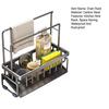 Drain Rack Rustproof Carbon Steel Organizer with Detachable Drain Tray Storage Rack for Kitchen Sink Sponges Soap