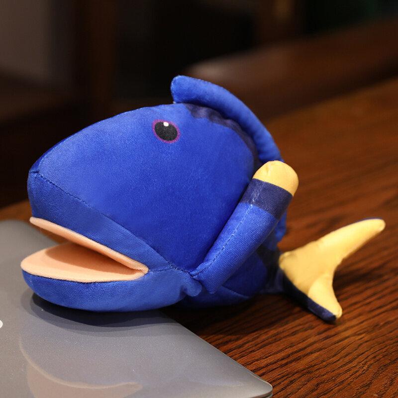 Sea Creatures Soft Stuffed Toy Fish Shark Doll Cospaly Animal Plush Doll Educational Baby Toys Kawaii Hand Finger Puppet