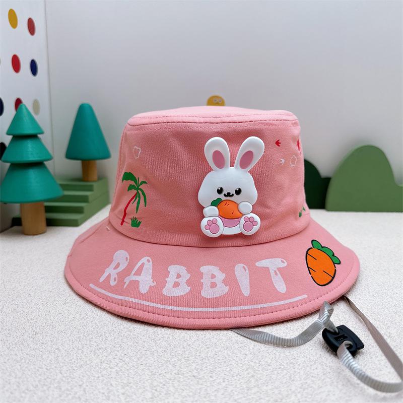 Children's Cartoon Beach Hat - Breathable, Spring/Autumn Style, Flat Top Bucket Hat