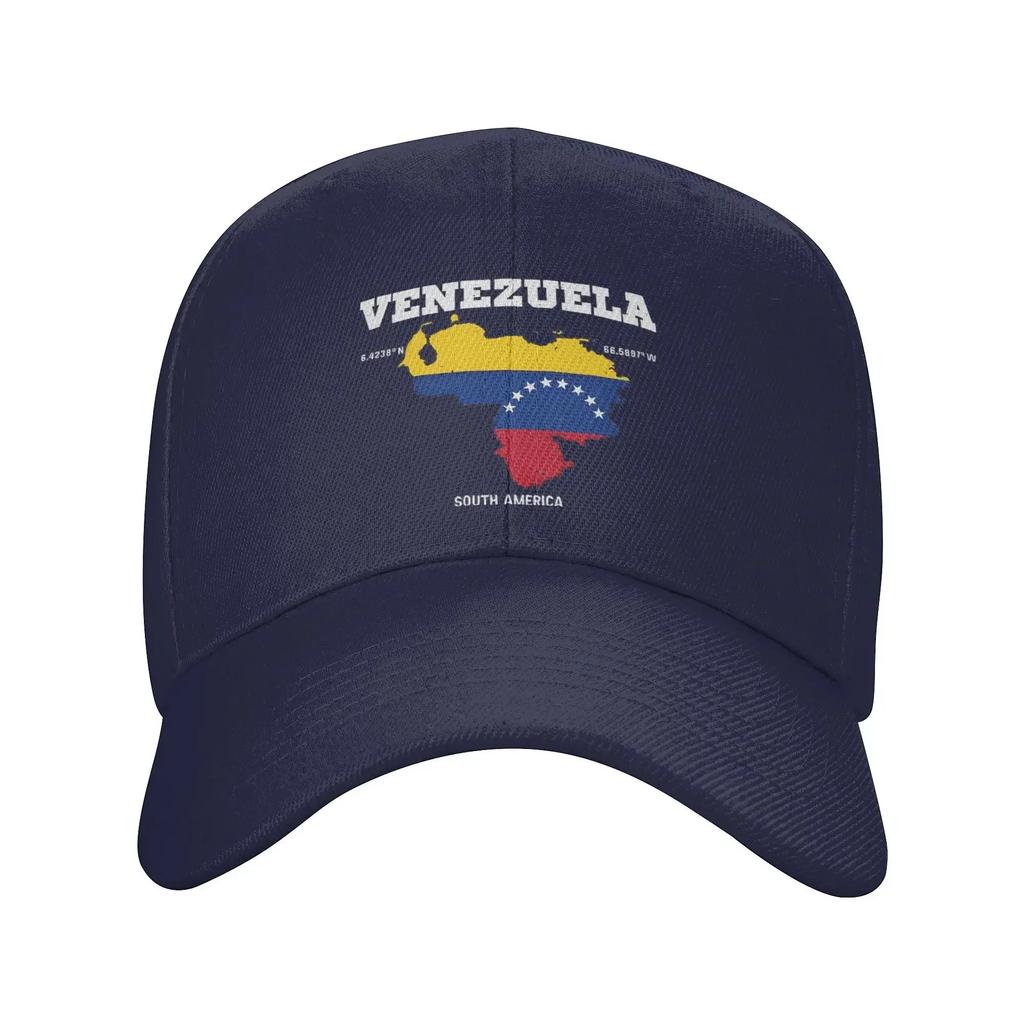 Men WomenVenezuelan Flag Map Hats Retro Baseball Caps Adjustable Casual Wear