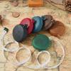 Hand Stitched Genuine Leather Mini Tape Measure 1.5M Auto Retractable Body Sewing Measuring Tape Portable Tailor Soft Ruler