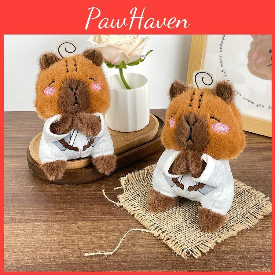 Plush Captivating Capybara Keychain Doll With Short Fur Perfect For Kids Adults And