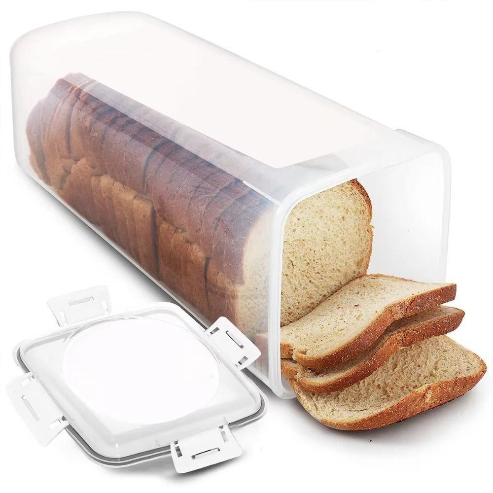 sealed Toast Storage Box with Sealing Lid Sandwich Bread Holder Loaf Container  for Kitchen