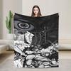 Anime Attack On Titan Blankets  Camping Flannel Throw Blanket For Outdoor Soft Custom Quality Bedspread Gift