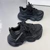 Fashion Chunky Sneakers Women's Thick Bottom Casual Shoes Lace Up Height Increase Ladies Platform Shoes Mesh Breathable Sneakers Fashion