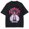 BLEACH T Shirt Manga Kurosaki Ichigo Print Tshirt Men Unisex Clothes Vintage Washed Streetwear Short Sleeve Cotton Tee Shirt