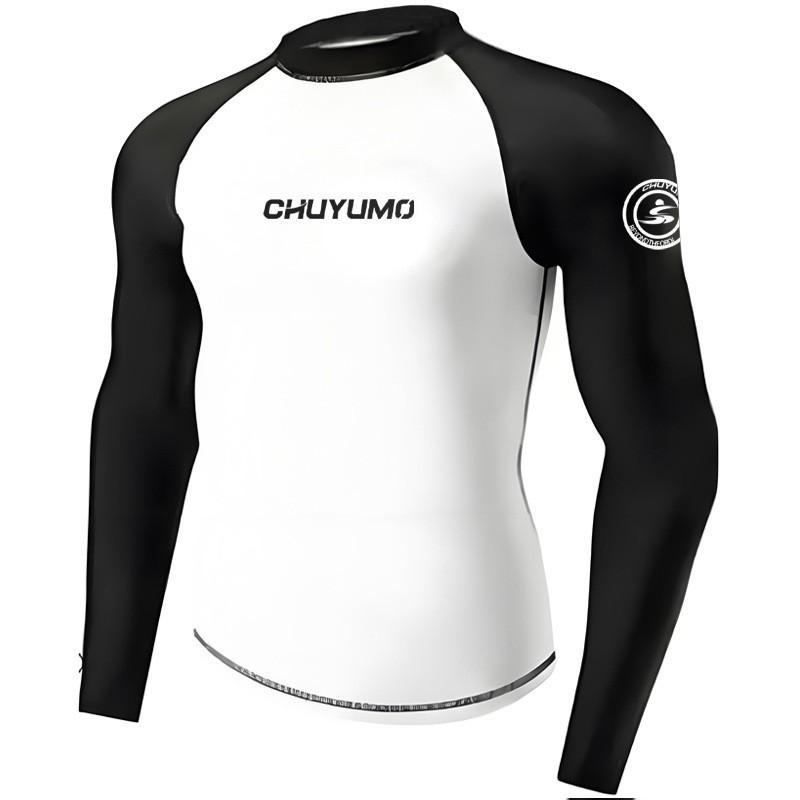Mens Quick-Dry UV Protection Long Sleeve Rash Guard Set With Matching Pants Surfing Diving Snorkeling