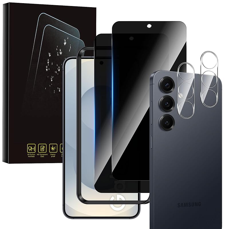 

[Prevention of prying eyes] For Galaxy S25 glass film Peep prevention (2 pieces) + camera film (2 pieces) Domestic Asahi glass material tempered glass