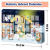Nativity Scene Advent Calendar 2025 24 Days Christmas Countdown Calendar Resin Christian Religious Gifts Desktop Ornaments