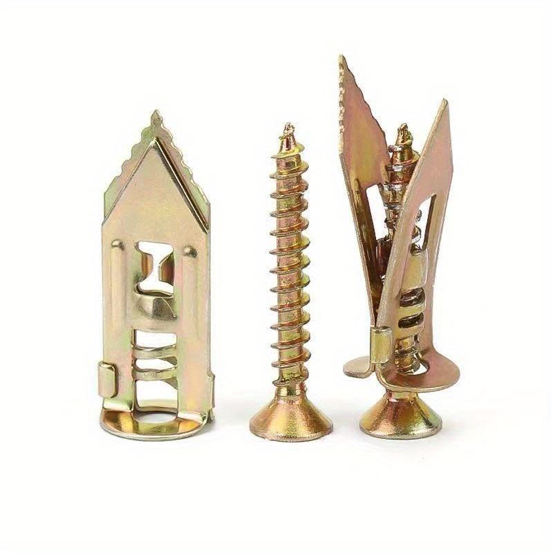 20pcs Zinc Plated Steel Self-Drilling Anchors, Self Drilling Drywall Anchors Easy Application No Drill or Holes In Wall, Drywall Anchors, Wall Anchors