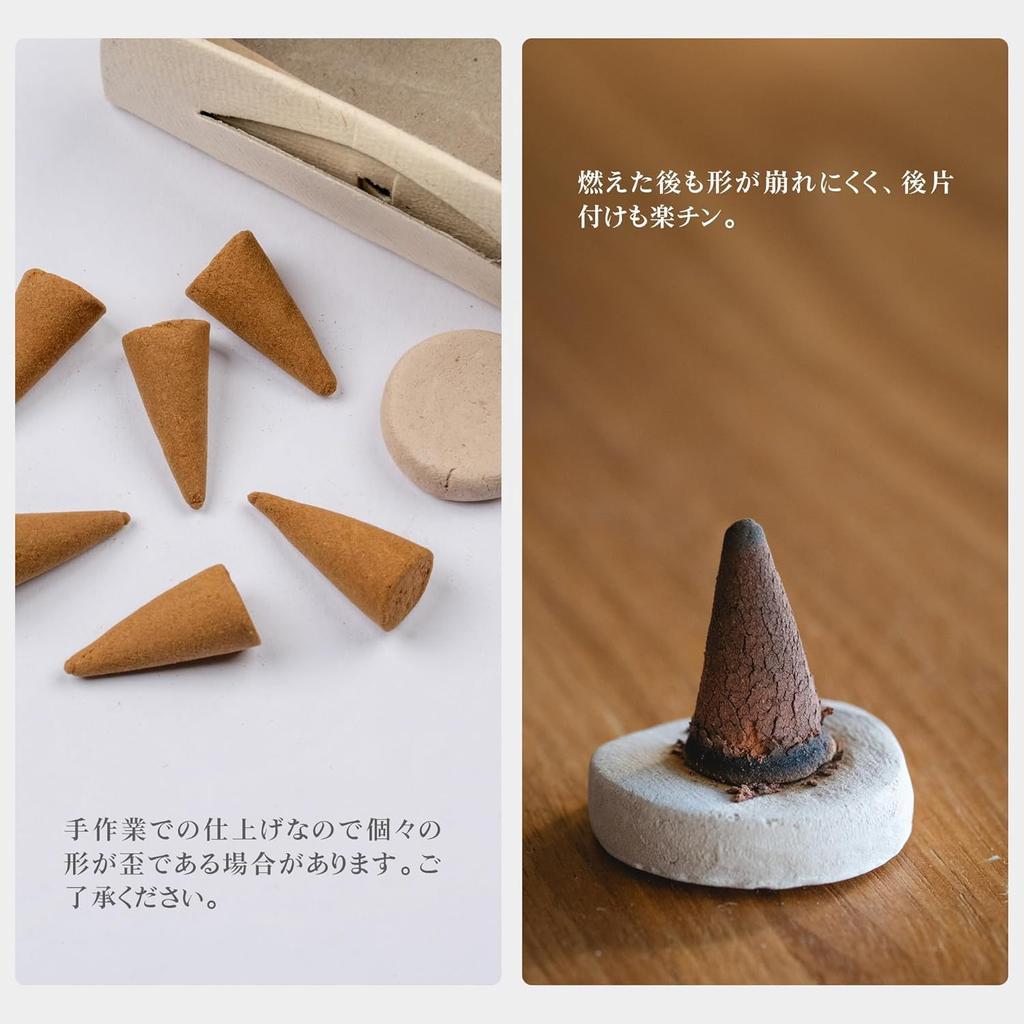 DANNY LIB Frankincense Incense Cone Set with Incense Burn Ideal for and (25 Pieces) Holder, 20-minute Time. Purification, Aromatherapy, Relaxation,