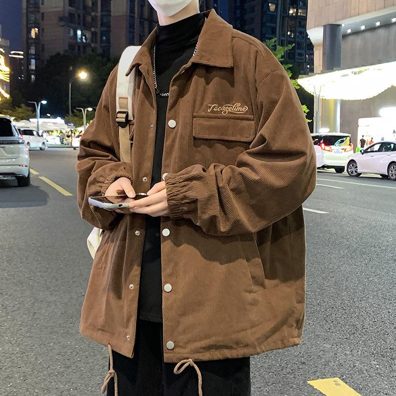 Jacket Jacket Men's Spring and Autumn Loose Lapel Men's Casual Versatile Handsome on Clothes