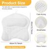 Bath Pillow Polyester Non Slip Bathtub Pillow with 6 Suction Cup and Hook Fast Drying Breathable Bath Neck Pillow Bath Accessory