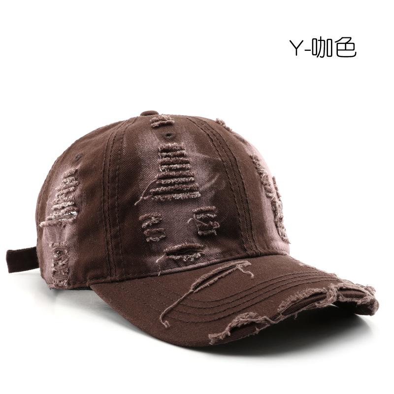 Spring and Autumn Solid Color Washed Hole Light Board Baseball Cap Outdoor Travel Sunscreen Shade Cap