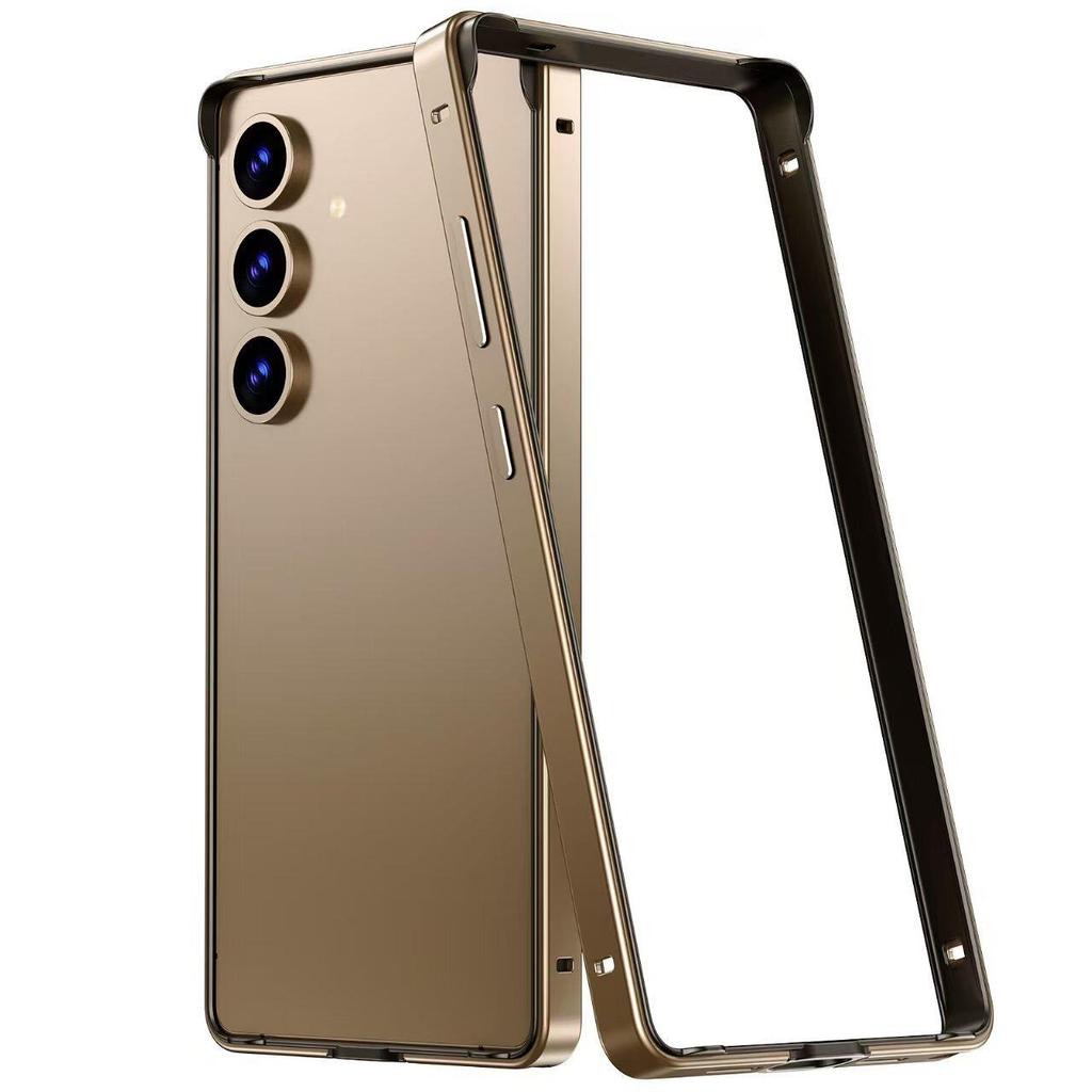 Titanium Metal TPU Frame Hybrid Armor Phone Case for Samsung Galaxy S26 Ultra S25 S24 Ultra Plus Lightweight Hard Bumper Anti Drop Protect Cover