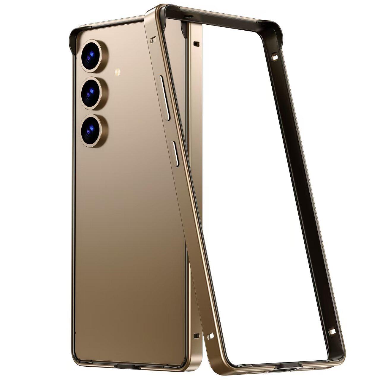 

Titanium Metal TPU Frame Hybrid Armor Phone Case for Samsung Galaxy S26 Ultra S25 S24 Ultra Plus Lightweight Hard Bumper Anti Drop Protect Cover Galaxy S26 Ultra