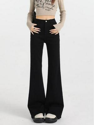 Jeans Flare Feminino Petite de Cintura Alta Stretch - Modelador & Versátil Caimento Moderno
