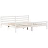 Bed Frame with Headboard Without Mattress White 200x200 cm