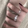BF CLUB Silver Color Star Rings for Women men Fashion Geometric Handmade Irregular Vintage Ring Party Christmas Gift
