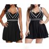 Costum de baie Mărime Mare Pentru Femei M-5XL Costum de Baie Slim Fit Cu Chiloți Set Tankini Fără Spate EMA
