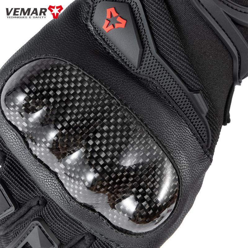 VEMAR Summer New Motorcycle Gloves Hard Knuckle Cycling MTB Racing Riding Men Women Moto Glove Carbon Fiber Protective Gear