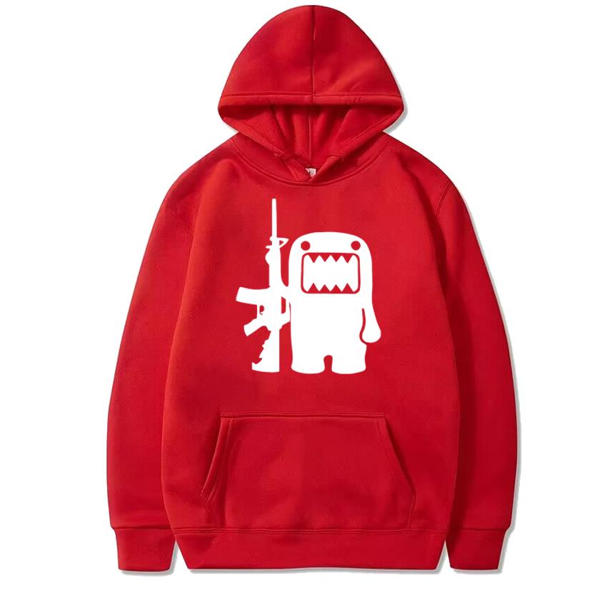 2025 New in Funny Domo Kun AK47 Printed Hoodies Men women harajuku vintage Sweatshirt Unisex Casual Fleece Long sleeve pullovers