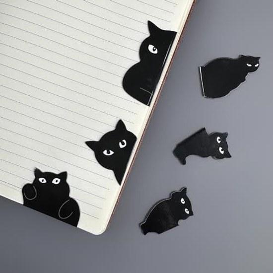 Magnet Bookmark - Set 6 Cute Clips Women Teachers Students Book Lovers Reading School Office Household Items Cat Page Markers