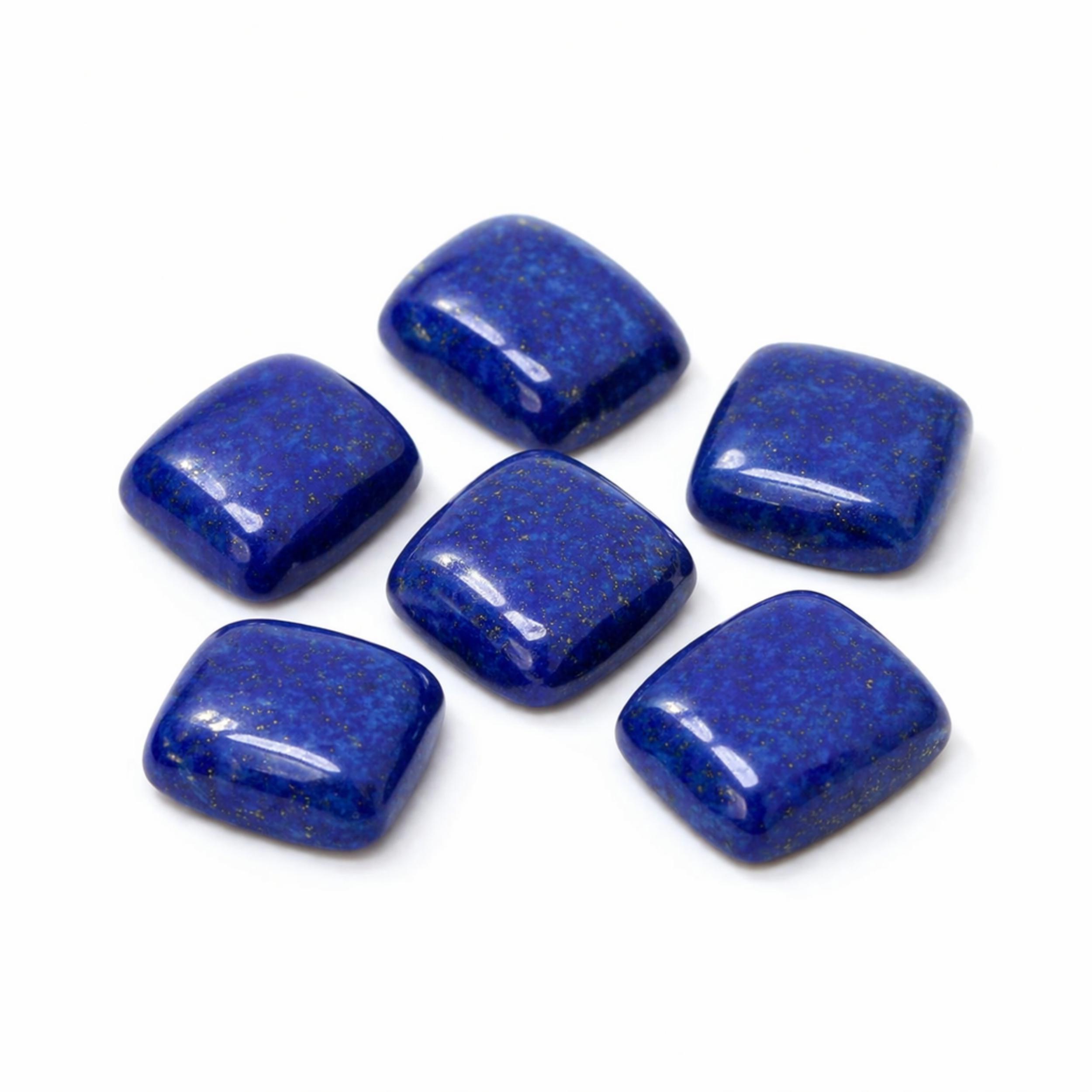 AAA++ Natural Lapis Lazuli Cabochon Cushion Gemstone, Deep Blue Loose Stone for Jewelry Making 5mm синий