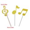 Musical Theme Party Decoration Quaver Shaped Cake Insert Safe Paper Craft Eighth Note Toppers For Dessert Display