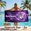 Custom Text Beach Towel, Soft Absorbent Swimming Multi-use TowelAnderlecht FC logo