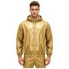 S-3XL Men Waterproof Hooded Jacket Long Sleeve Front Zip Up Drawstring Raincoat Windbreaker for Hiking Fishing Biking Outdoor