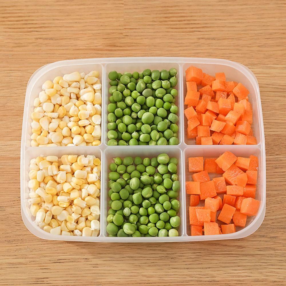 Divided Food Preparation Storage Box 4/5/6Grids Onion Ginger Fresh Storage