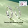 S999 Sterling Silver Lianli Branch Couple Ring Set - Luxurious Silver Rings for Men and Women