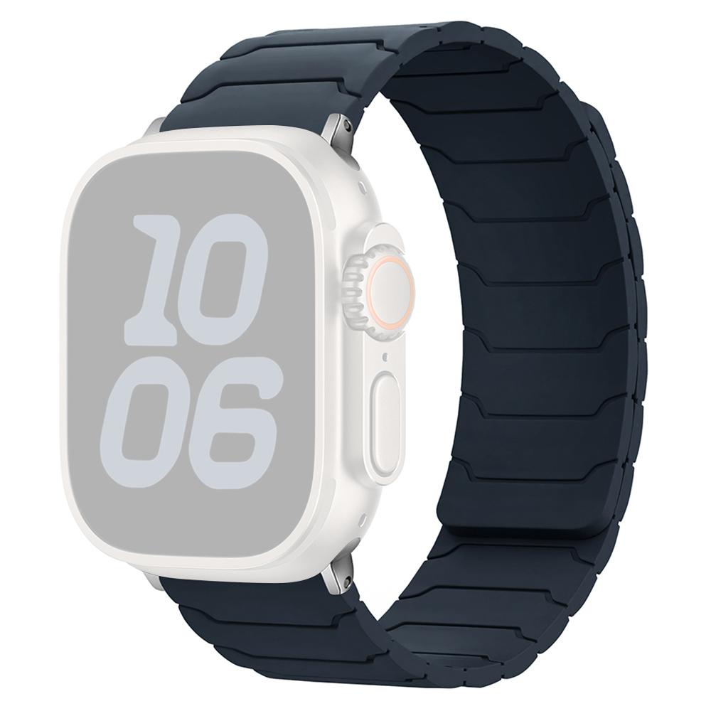 

Silicone Strap for Apple Watch Series 10 9 8 7 SE 6 5 4 3 2 1 42mm 41mm 40mm 38mm Magnetic Band Midnight Blue