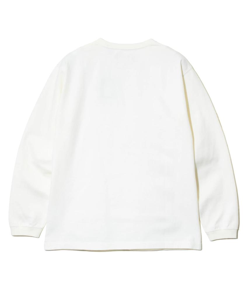 [go Slow Caravan] 332802 Super Heavy USA/C Dorayaki Kikuma Long Sleeve T-Shirt, White, Size L