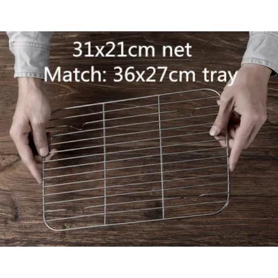 304 Stainless Steel Flat Bottom Rectangle Square Basin with Covered Dish Buffet Plate Food Basin Grilled Plate Bbq Storage Tray