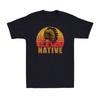 Native American Pride Vintage Native Indian Feather Headdress Men's T-Shirt