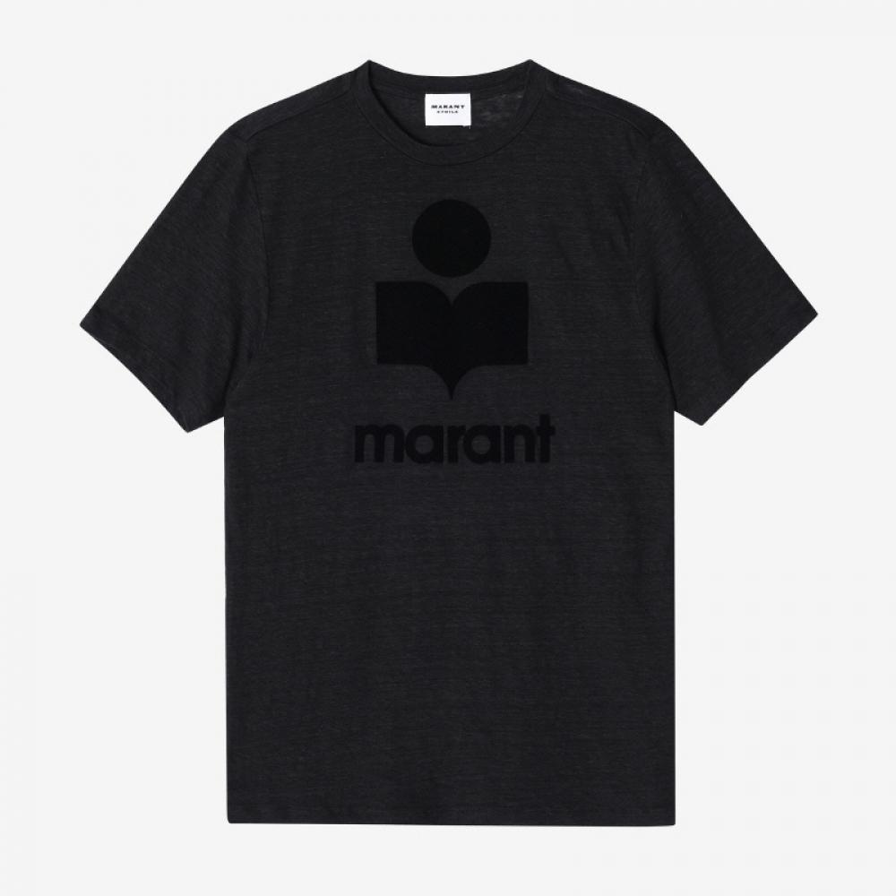 ISabelle Marant TS0001fb A1n09e 01bk Zewel Zewell Linen Women S Short Sleeve Tee