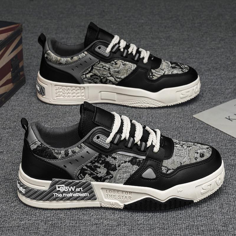 Men's shoes summer breathable versatile casual design sense niche board shoes youth sports thick sole heightening canvas trendy shoes
