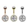 Exquisiter Zirkon Bauchnabelring