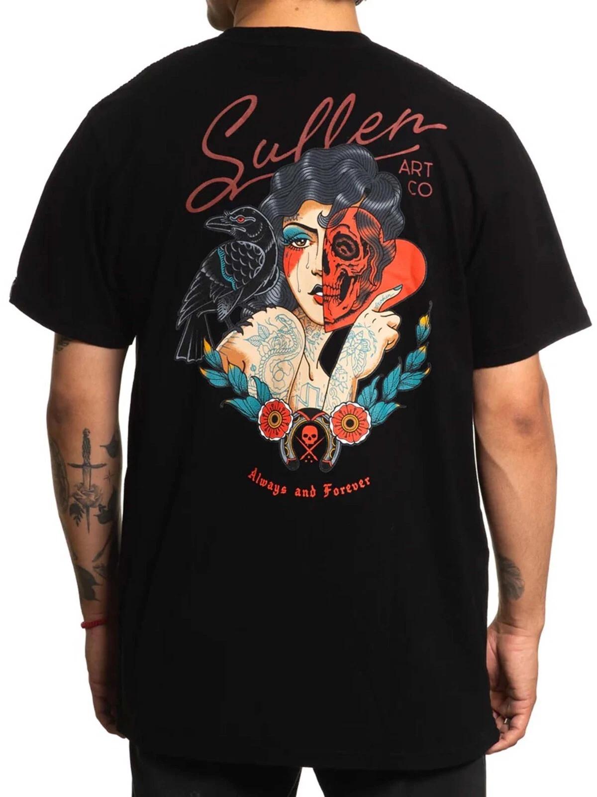 

Sullen Men s Always Short Sleeve Premium T-shirt Heart and Horseshoe Tattoo Tee 3XL