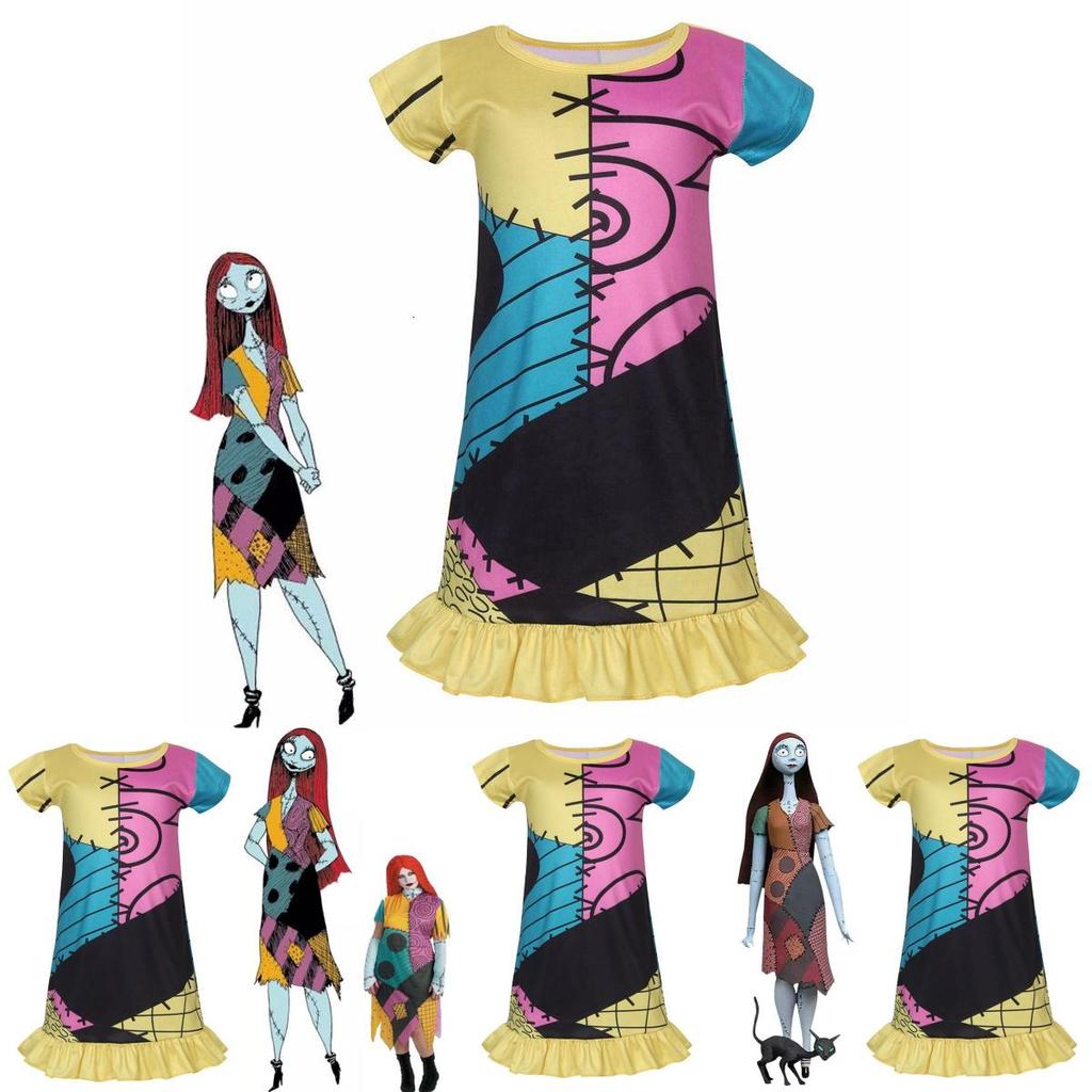 Enchanting Nightmare Before Christmas Sally Cosplay Costume For Girls Perfect For Halloween