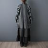 Long Sleeve Plus Size  Vintage Stripe New In Dresses for Women Casual Loose Spring Summer Mini Short Dress