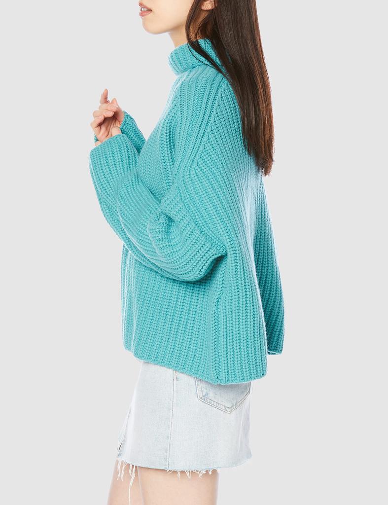 Nachhaltiger Strick-Rollkragenpullover Oversized Lockerer Schnitt A048720KCAC XS Blau 8DZ [Diesel] Damen