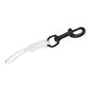Hand Woven Diving Lanyard Anti Lost Strap Underwater Safety Rope with Stainless Steel Clip White