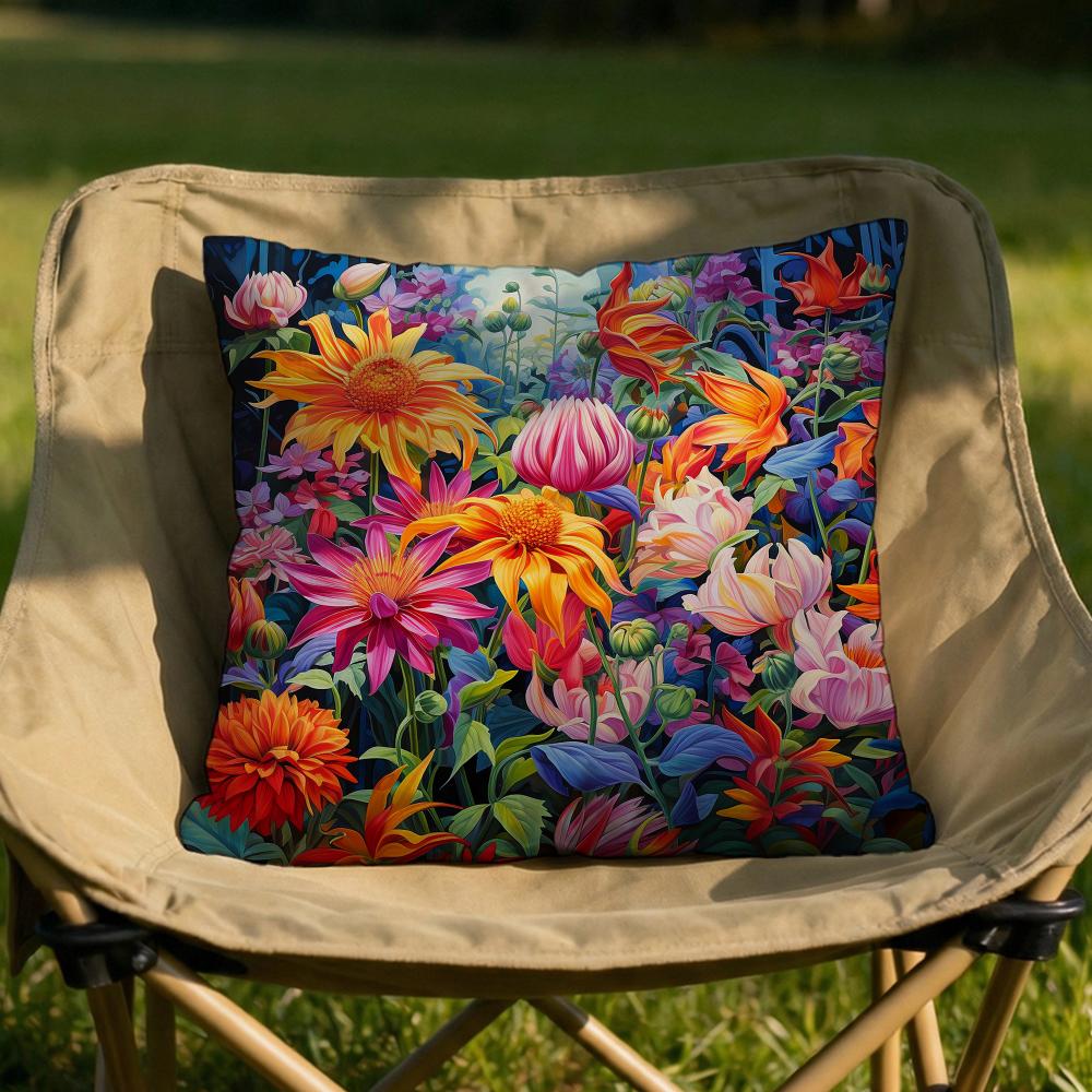 Stunning Colorful Floral Cushion Cover Soft Reversible Durable Pillow Cover MultiScene Use for Home Car Daily Comfort